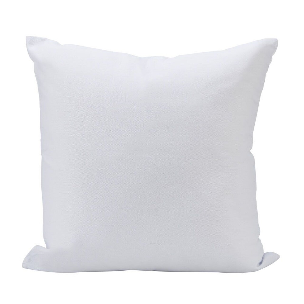 Contemporary Home Living 16" Solid White Square Soft Throw Pillow